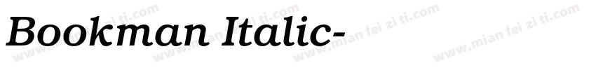 Bookman Italic字体转换
